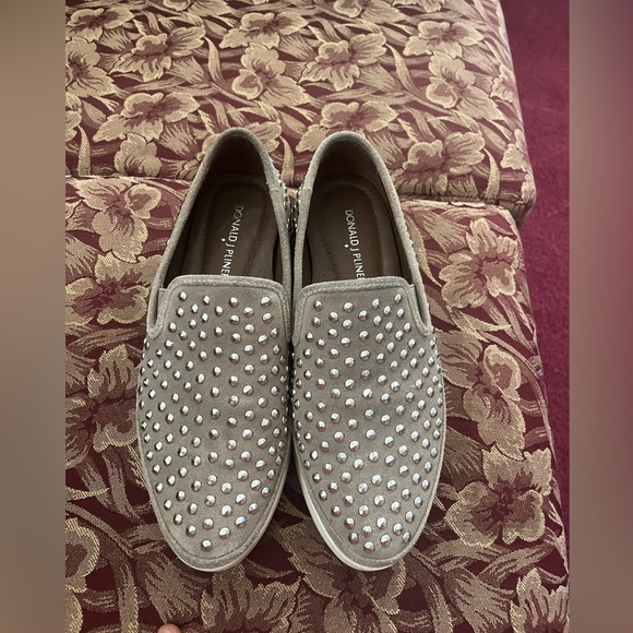 Donald J. Pliner Shoes - Donald J Pliner Studded Gray Loafers